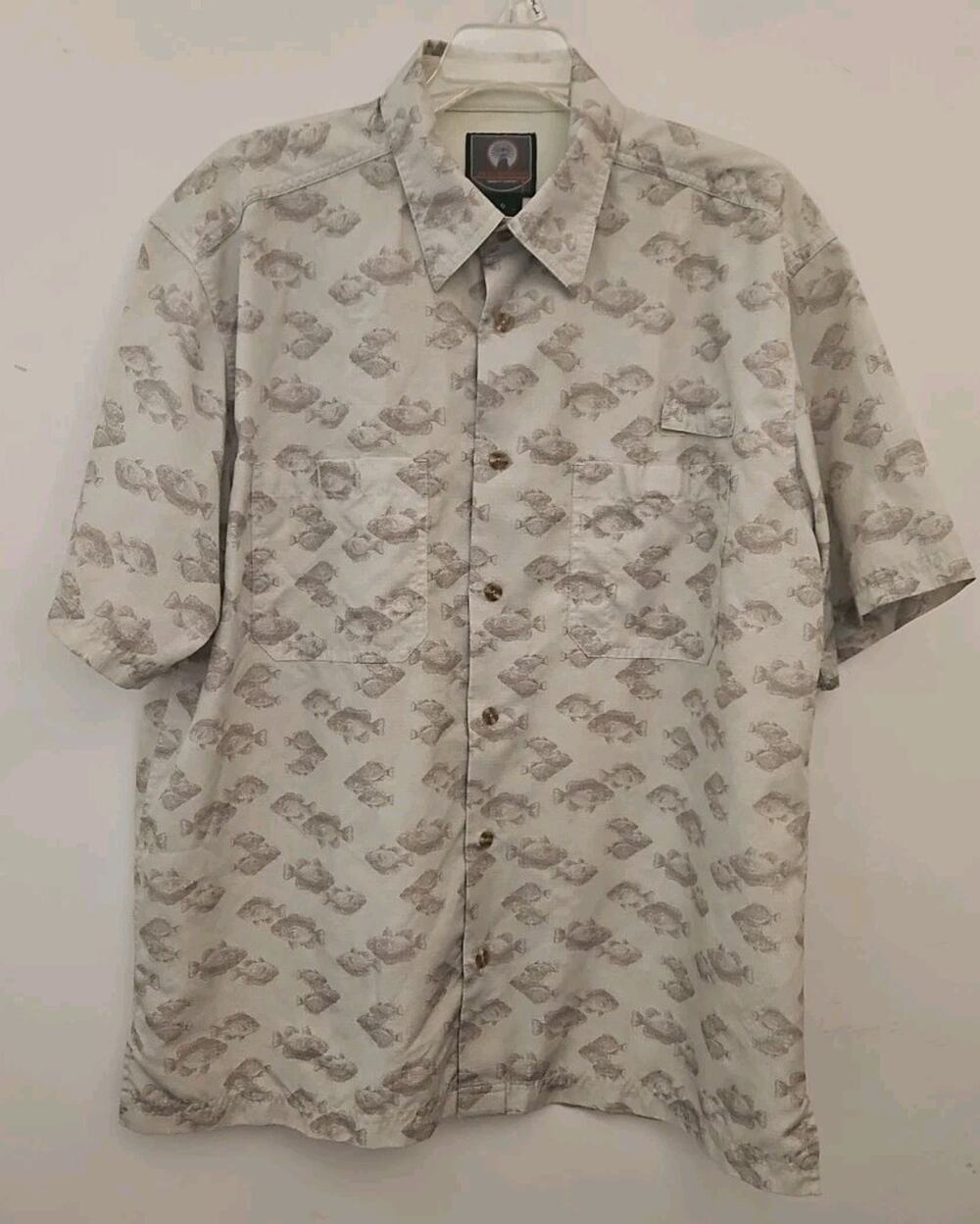 Weatherproof Shirt Men Size Large Performance Wear Green Vented UV Protection